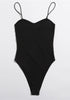 Rib-knit Solid Cami Bodysuit