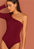 One Shoulder Form Fitting Bodysuit