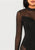 Elegant Mock Neck Mesh Panel Bodysuit