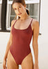 Redwood Low Back Rib-knit Bodysuit