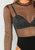 Frill Neck Semi Sheer Bodysuit