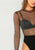 Sheer Frill Semi Bodysuit