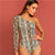 One Shoulder Snake Skin Print Bodysuit