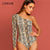 One Shoulder Snake Skin Print Bodysuit